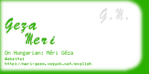 geza meri business card