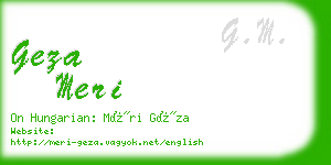 geza meri business card